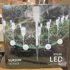 Solar Lights Outdoor, 16Pack Solar Pathway Lights Outdoor Stainless Steel